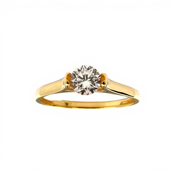 Anillo Solitario-Oro bajo-Piedra zirconia-AN8057 conpiedra