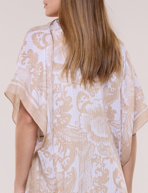 Kimono Flores BEIGE
