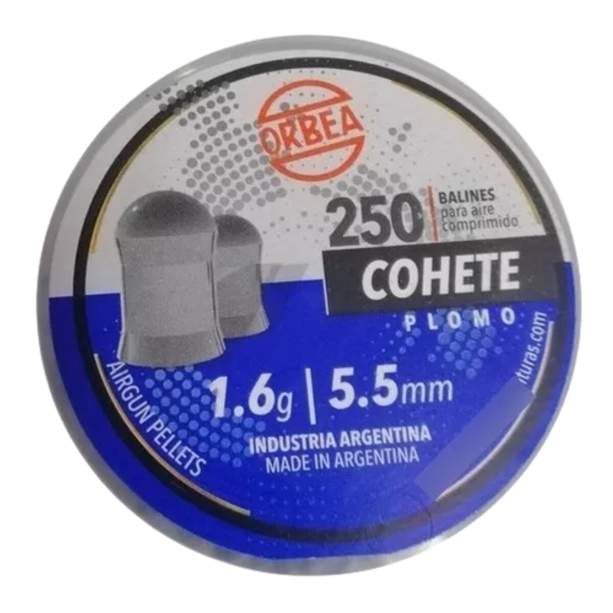 Balines COHETE Plomo cal 5.5 250un 1.6g - ORBEA 
