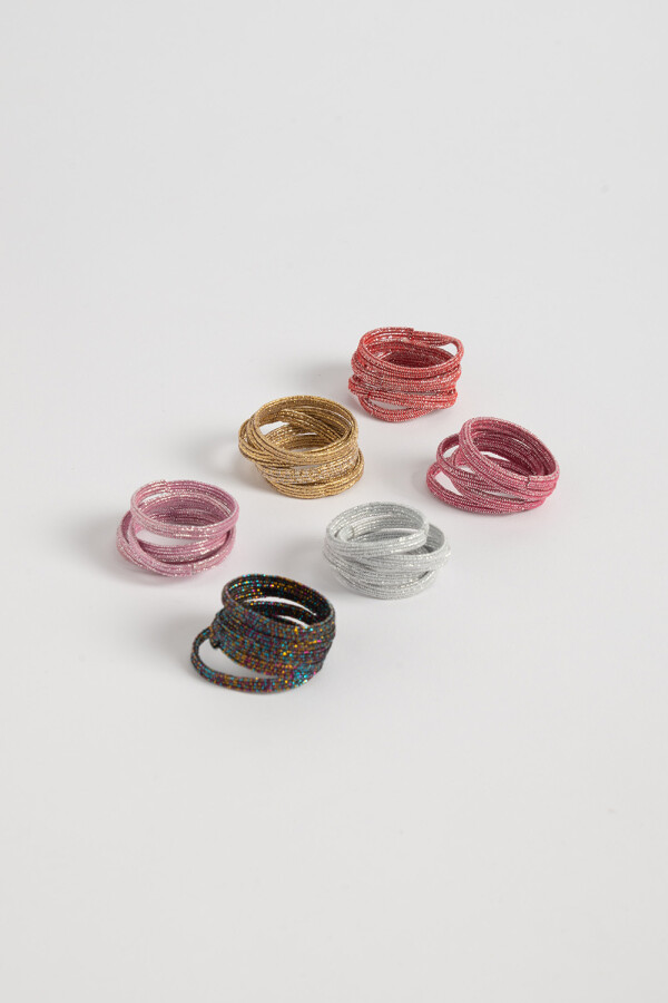 Pack x 30 gomitas lurex Multicolor