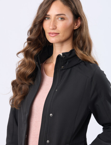 CAMPERA DE NEOPRENO CON CAPUCHA Negro