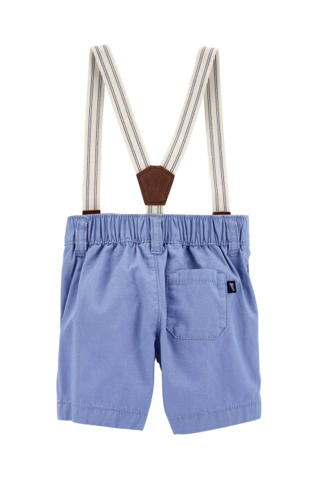 Short de algodón con tiradores Sin color