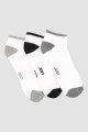 Pack x3 medias ciclista half terry talón Blanco