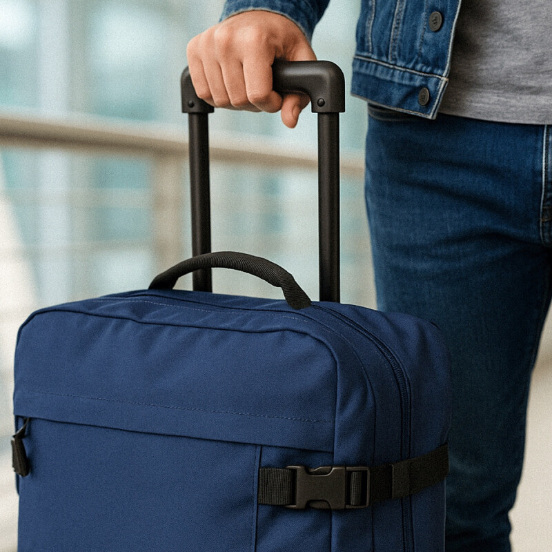 Carry On Oxbridge Azul Rígido Con Ruedas Reforzadas Carry On Oxbridge Azul Rígido Con Ruedas Reforzadas