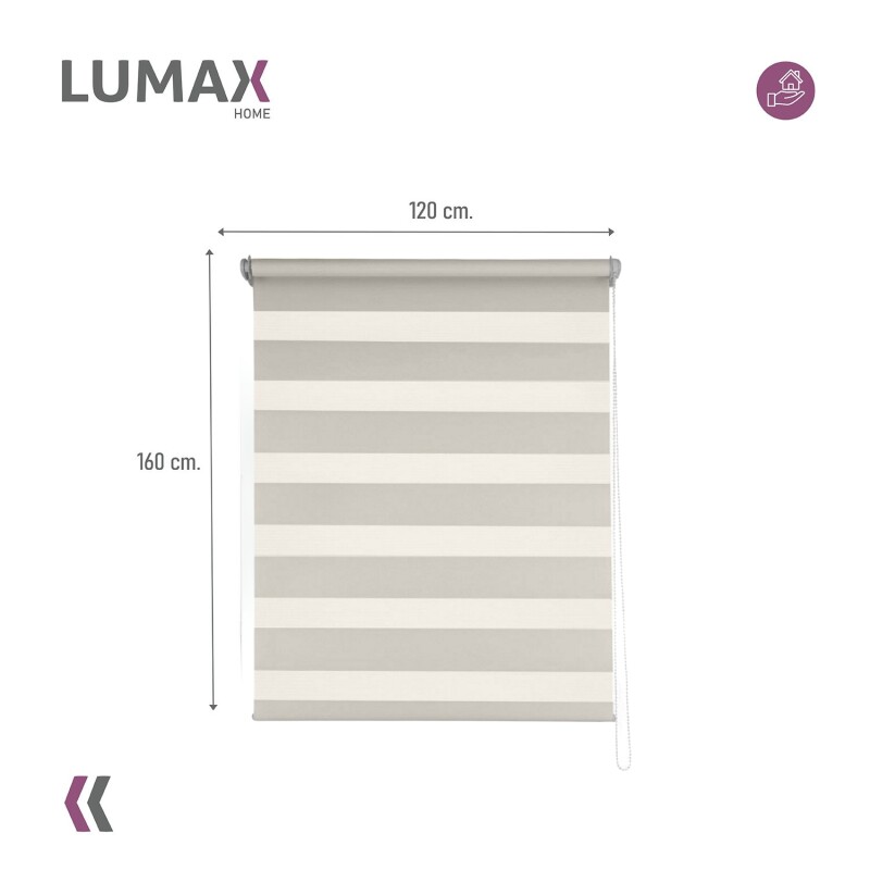 Cortina Roller Zebra Simple Lumax 1.2 X 1.6m Gran Calidad Beige