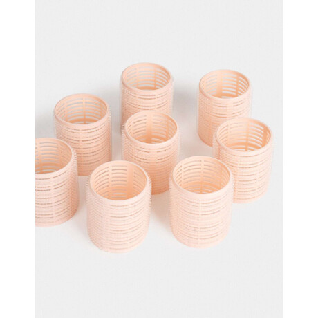 Set De Ruleros Para Pelo Rosa Polvo