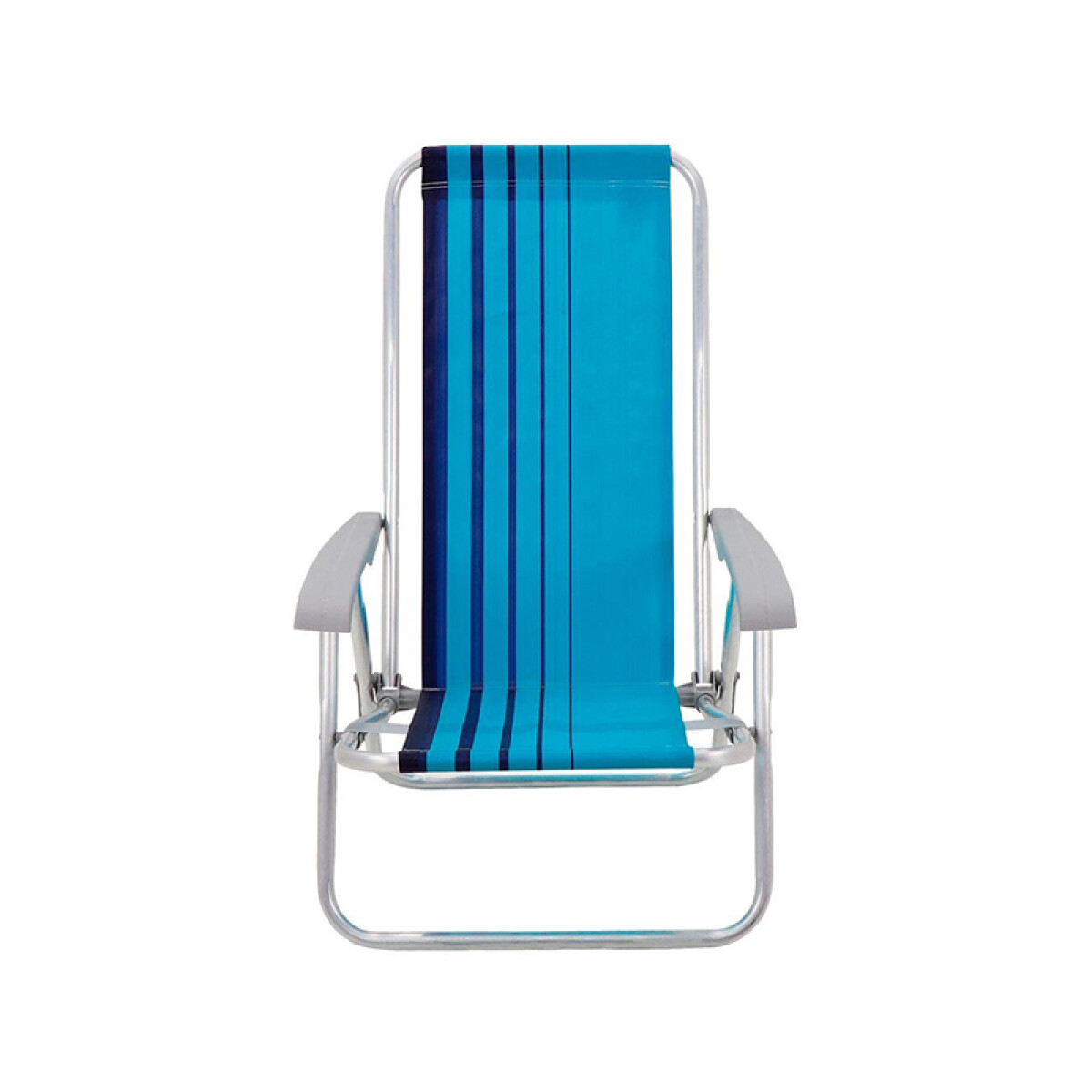 Silla playera aluminio y tela celeste y azul - TD0920 