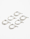 Aros Argollas Set Metal Argolla Set Metal Delicado - Plateado