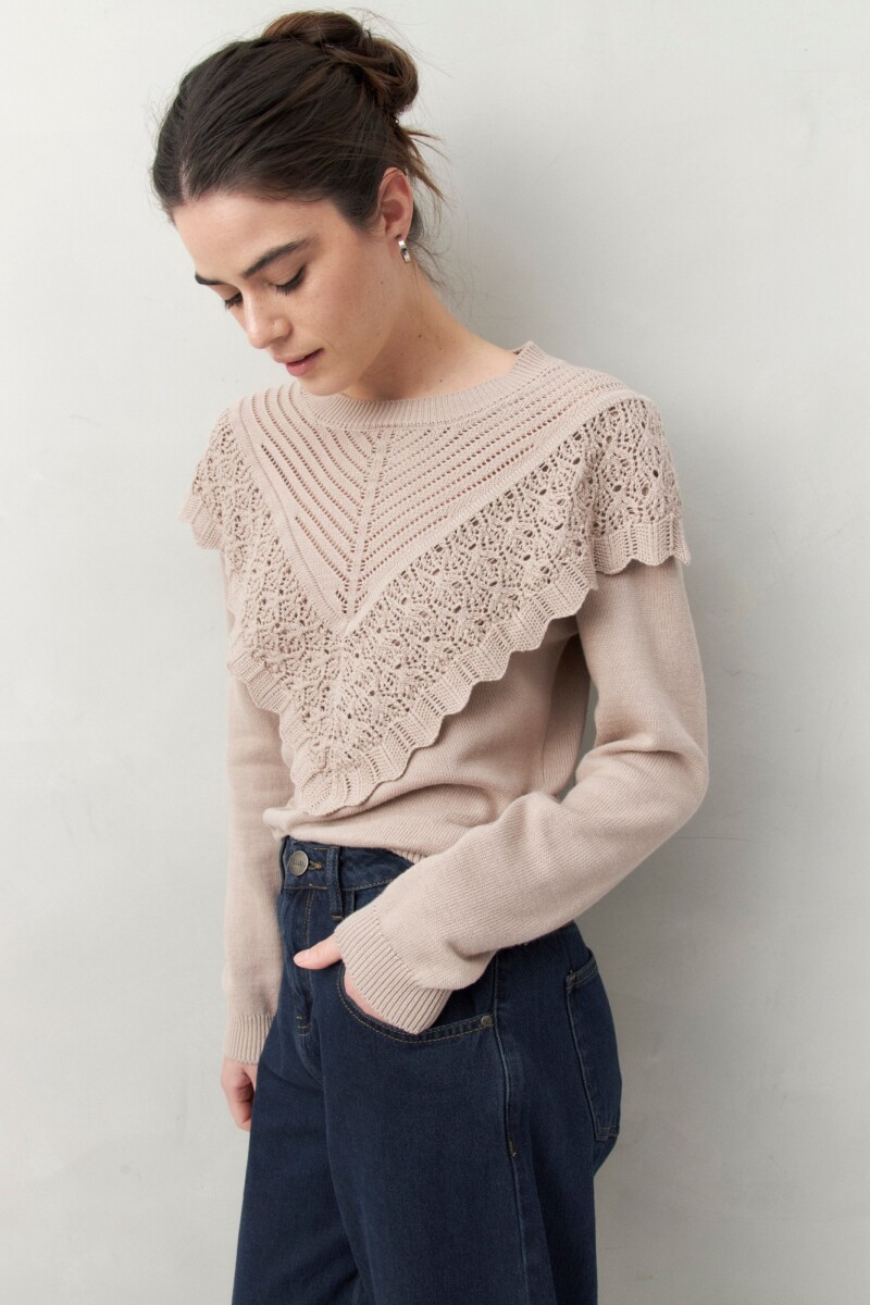 SWEATER SILVI Tostado