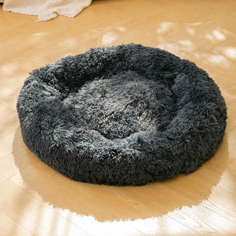 Cama Antiestrés Mascotas Porte Extra Grande Afelpada Gris Ø 100cm x Alto 15cm Cama Antiestrés Mascotas Porte Extra Grande Afelpada Gris Ø 100cm x Alto 15cm
