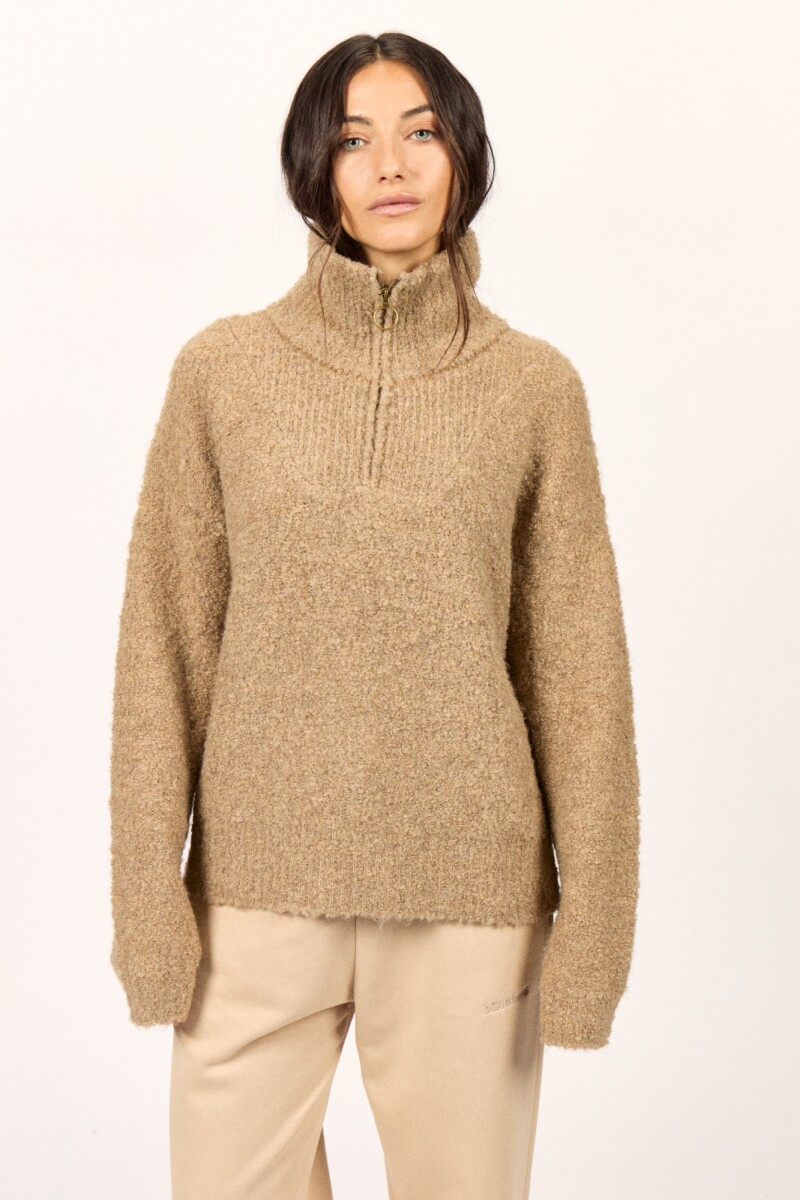 SWEATER SOL ZIPPY SWEATER 6-beige