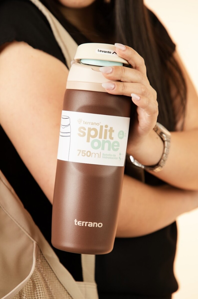 BOTELLA SPLIT ONE POP UP 750ML. - Marrón 