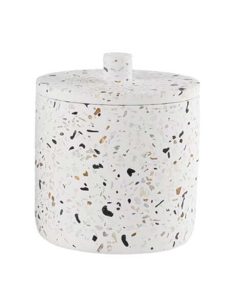 FRASCO C/TAPA CERAMICA 9x9CM TERRAZO FRASCO C/TAPA CERAMICA 9x9CM TERRAZO