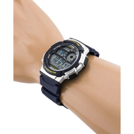 Reloj Digital Multifunción Casio AE-1000W Resistente al Agua 100mts Azul,Gris,Negro