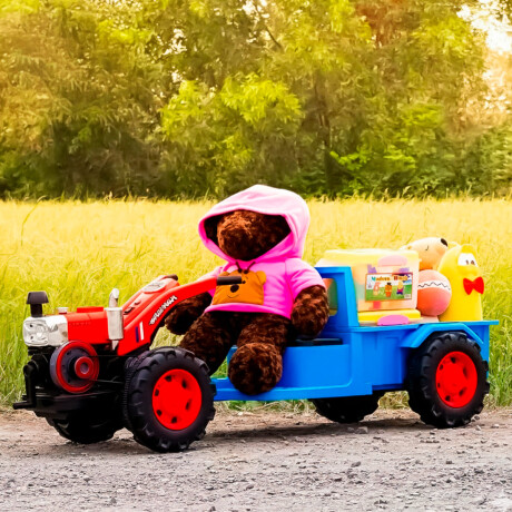Moto Tractor Con Tráiler Música USB y Luces A Batería Moto Tractor Con Tráiler Música USB y Luces A Batería