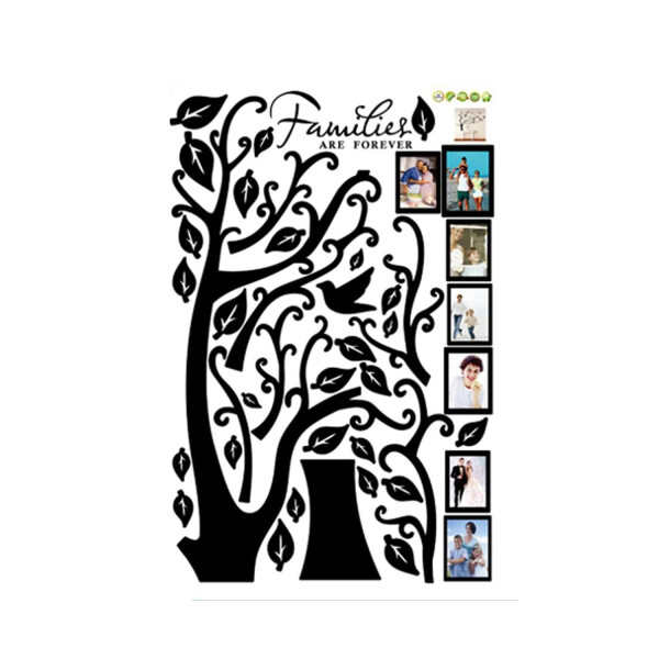 Vinilo Adhesivo Árbol Genealógico Portarretratos Para Pared Variante Diseño Familia