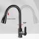 Canilla Monocomando Extensible Cocina Manguera Retráctil Negro Canilla Monocomando Extensible Cocina Manguera Retráctil Negro