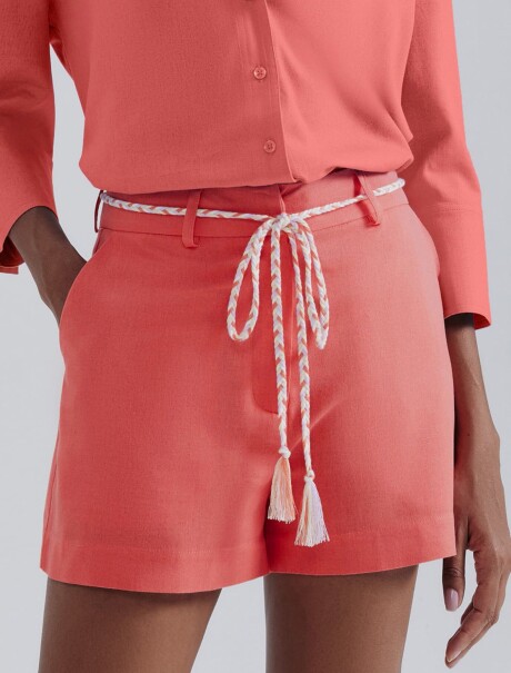 SHORT DE SASTRE RECTO NARANJA