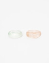 Sets Anillos Acrilico Set De Anillos De Resina - Combinacion Bicolor