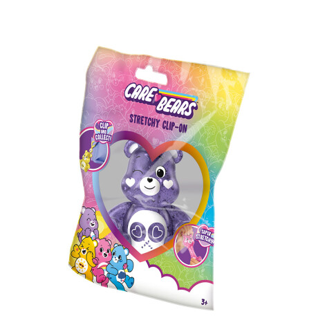 Figura Squishy Osito Cariñositos con Clip Colgante LILA