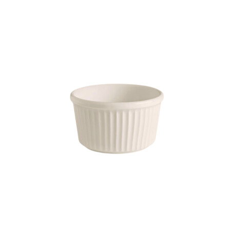 Ramequin Estriado de Porcelana Blanca 91 ml Americana Ramequin Estriado de Porcelana Blanca 91 ml Americana