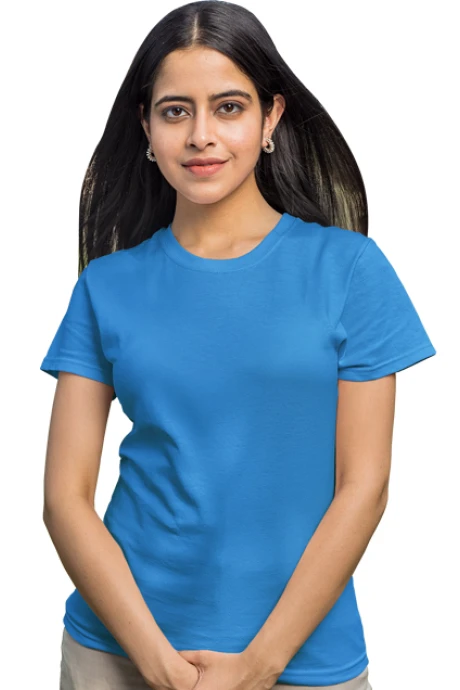 Camiseta a la base dama Turquesa