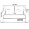 SOFA 2 PUESTOS- CLASSIC SIX CON FLECOS- BEIGE(CD) Unica