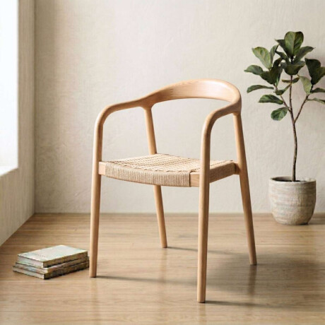 Silla de Comedor Madera Natural Beige Bali Origen