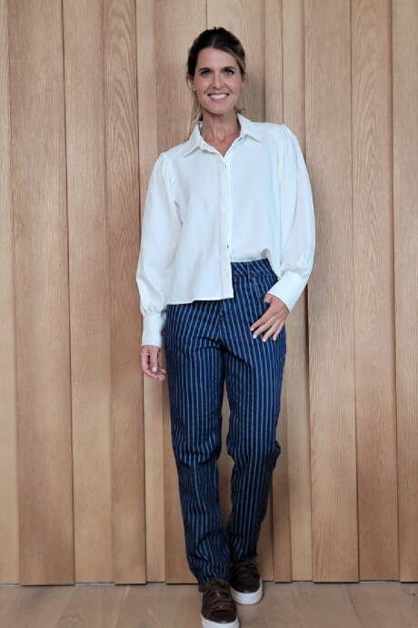 Jean Milán Stripped raya azul