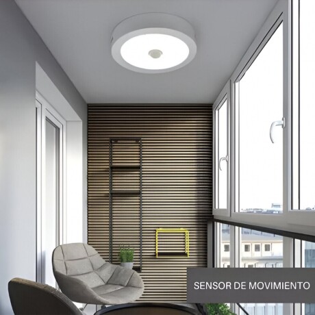 PANEL LED REDONDO ADOSAR CON SENSOR DE MOVIMIENTO Y FOTOCELULA Panel Led Con Sensor de Movimiento Y Fotocélula 18W Calido