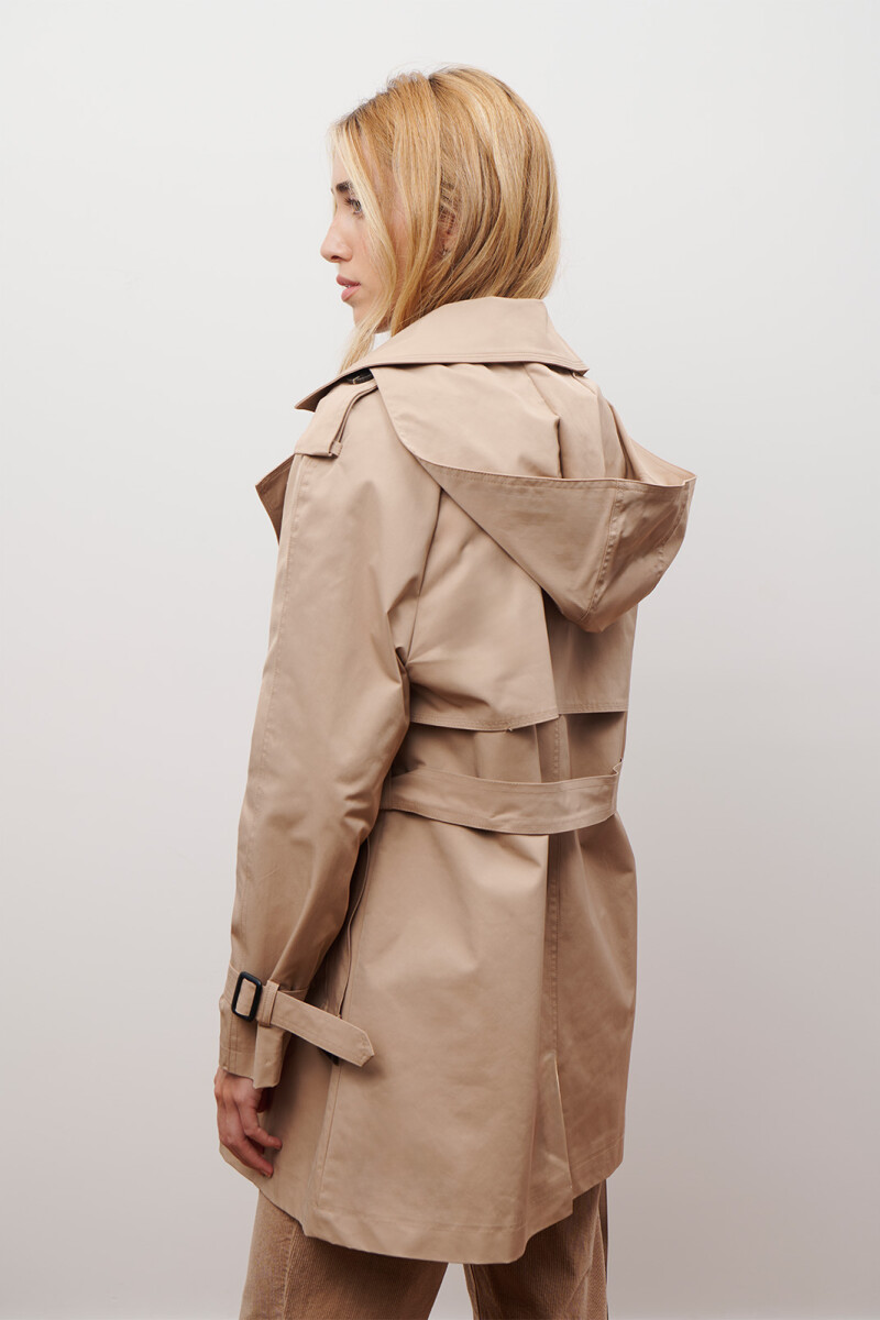 TRENCH CAPUCHA MIDI BEIGE