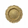 BAJO PLATO PLAST DORADO C/RELIEVE 33CM Unica