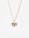 Cadena Corta con Dije Metal Collar Con Dije Corazón Bañado En Oro - Dorado
