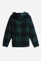 Campera a cuadros TURQUESA