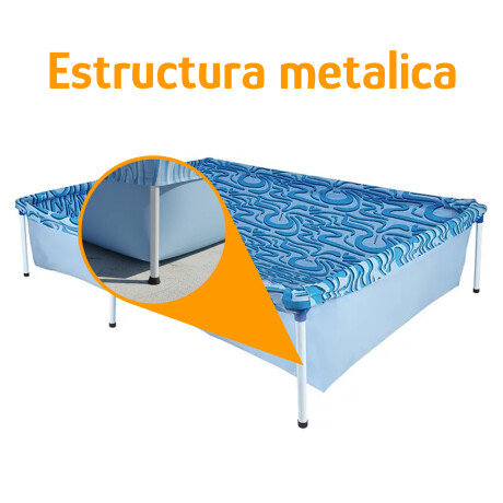 Piscina Infantil Mor 1000L Estructural Metálica Lona PVC Azul