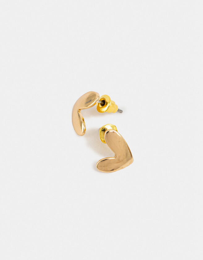 Aros Pasantes Con corazón Aros De Corazón - Dorado