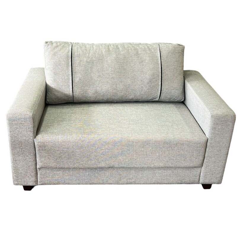 SOFA 2 CUERPOS - TAPIZADO TELA TRAMADA CRUDA CON NEGRO SOFA 2 CUERPOS - TAPIZADO TELA TRAMADA CRUDA CON NEGRO