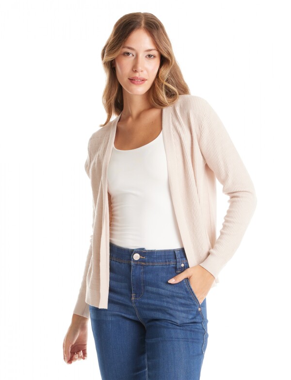 Cardigan Textura BEIGE CLARO