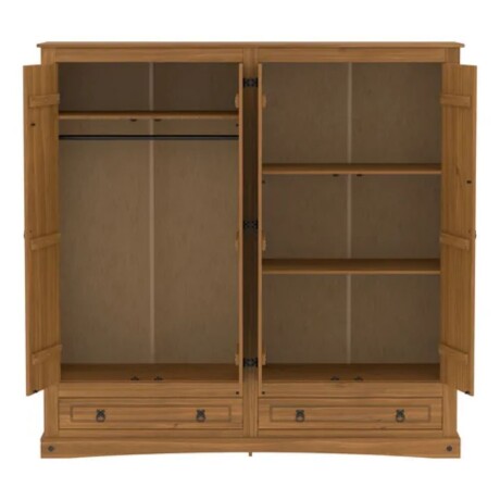 Promo Juego de Dormitorio Linea Naturale + Sommier 2 plazas Hamptons Hybrid Bronze ROBLE