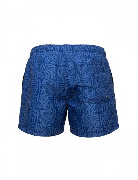 Short de baño estampado azul