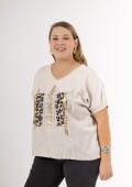 Blusa 100% lino y 100% algodón atrás Blusa 100% lino y 100% algodón atrás