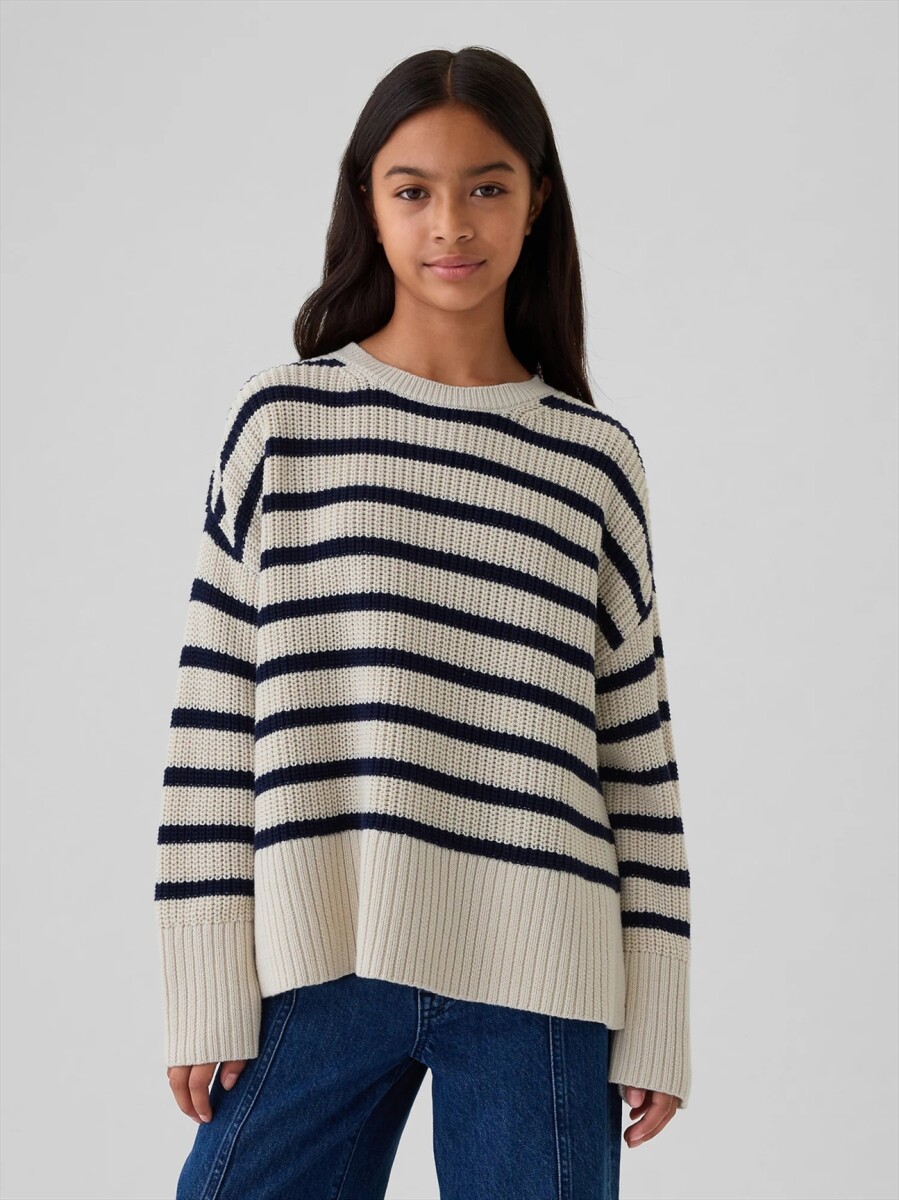 Buzo Niña - Navy Stripe 