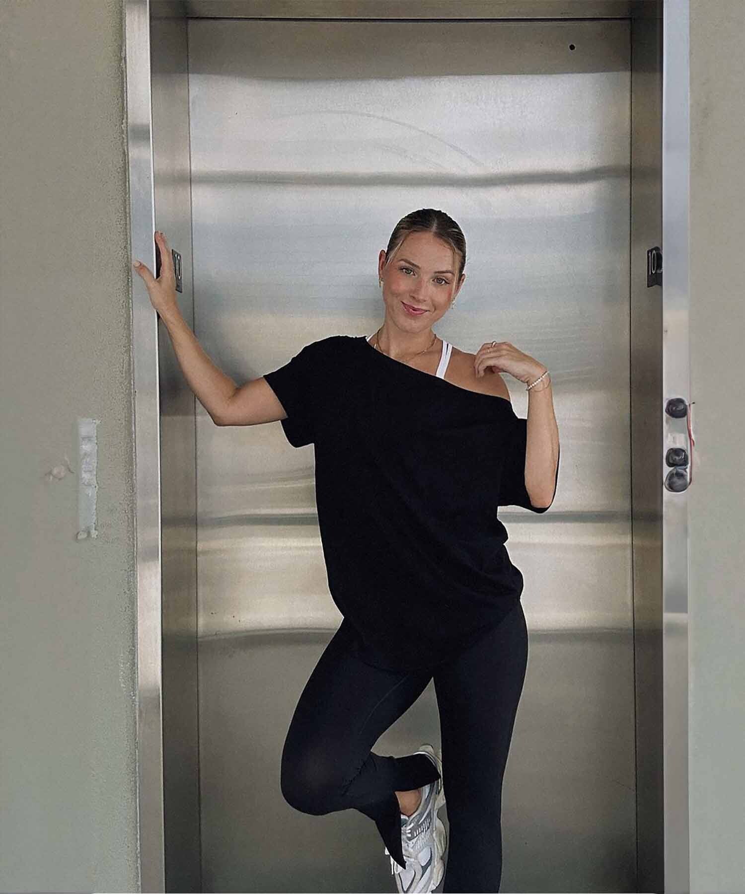 Polo Manga Corta Oversized Mujer Black