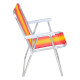 Silla Alta Aluminio Clásica A Rayas NARANJA