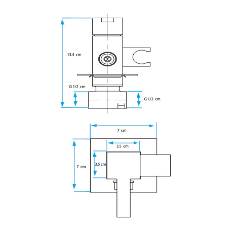 Mezcladora De Ducha Higienica Monocomando Cromo Aqualia GRIS