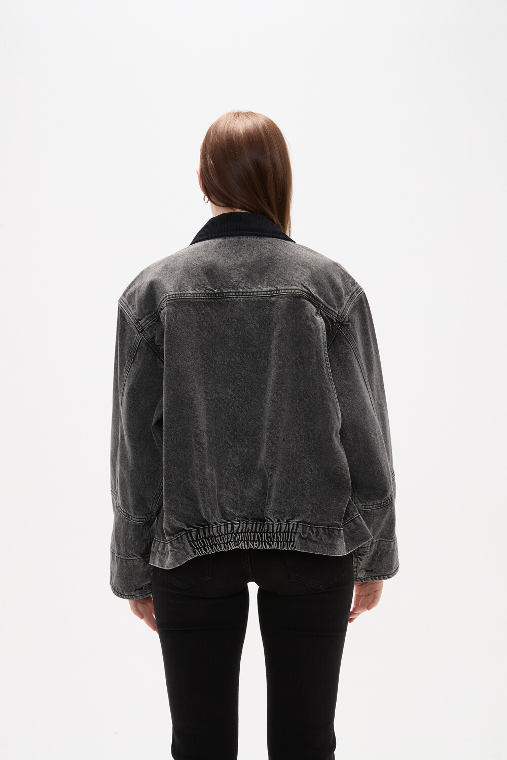 Campera Ralon Gris Oscuro