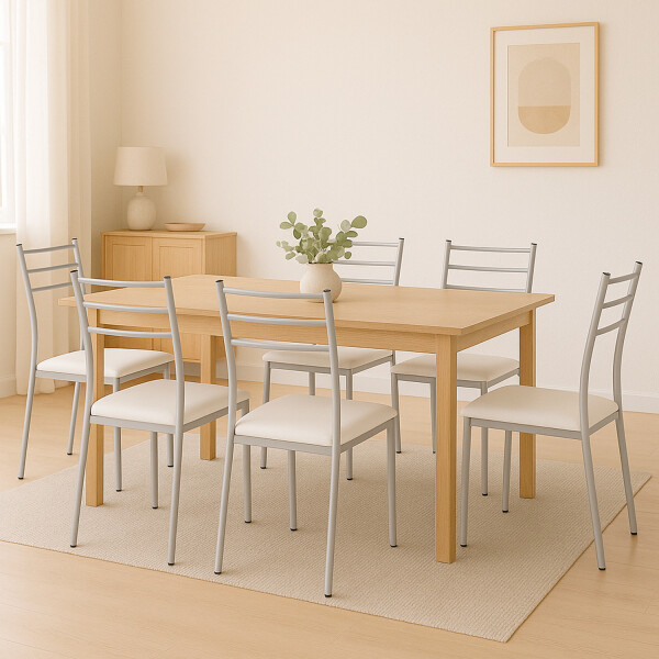 Silla Gitana Acolchonada Con Hierro, Soportan 150 Kg BLANCO