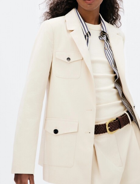 BLAZER CON BOLSILLOS GRIS