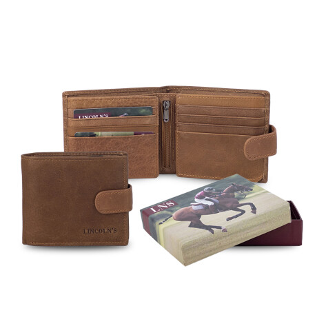 Billetera Lincoln's Hombre con Presilla Monet Nuez Billetera Lincoln's Hombre con Presilla Monet Nuez