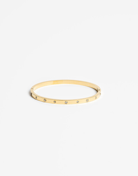 Brazaletes Metal Brazalete Acero Con Bisagra - Dorado